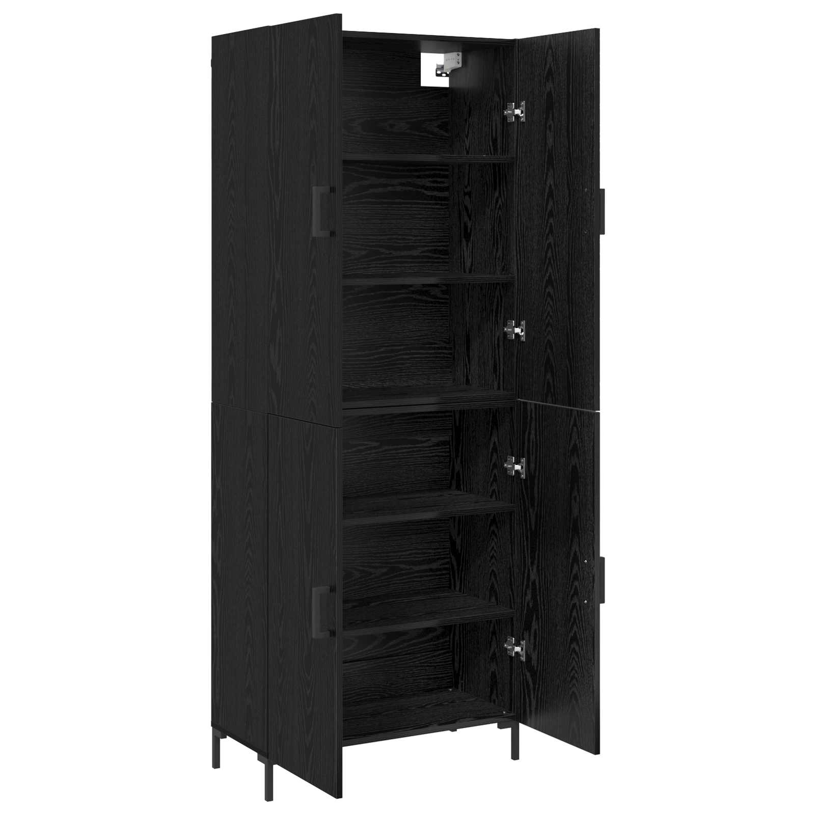 Highboard Betongrau 69,5x34x180 cm Holzwerkstoff