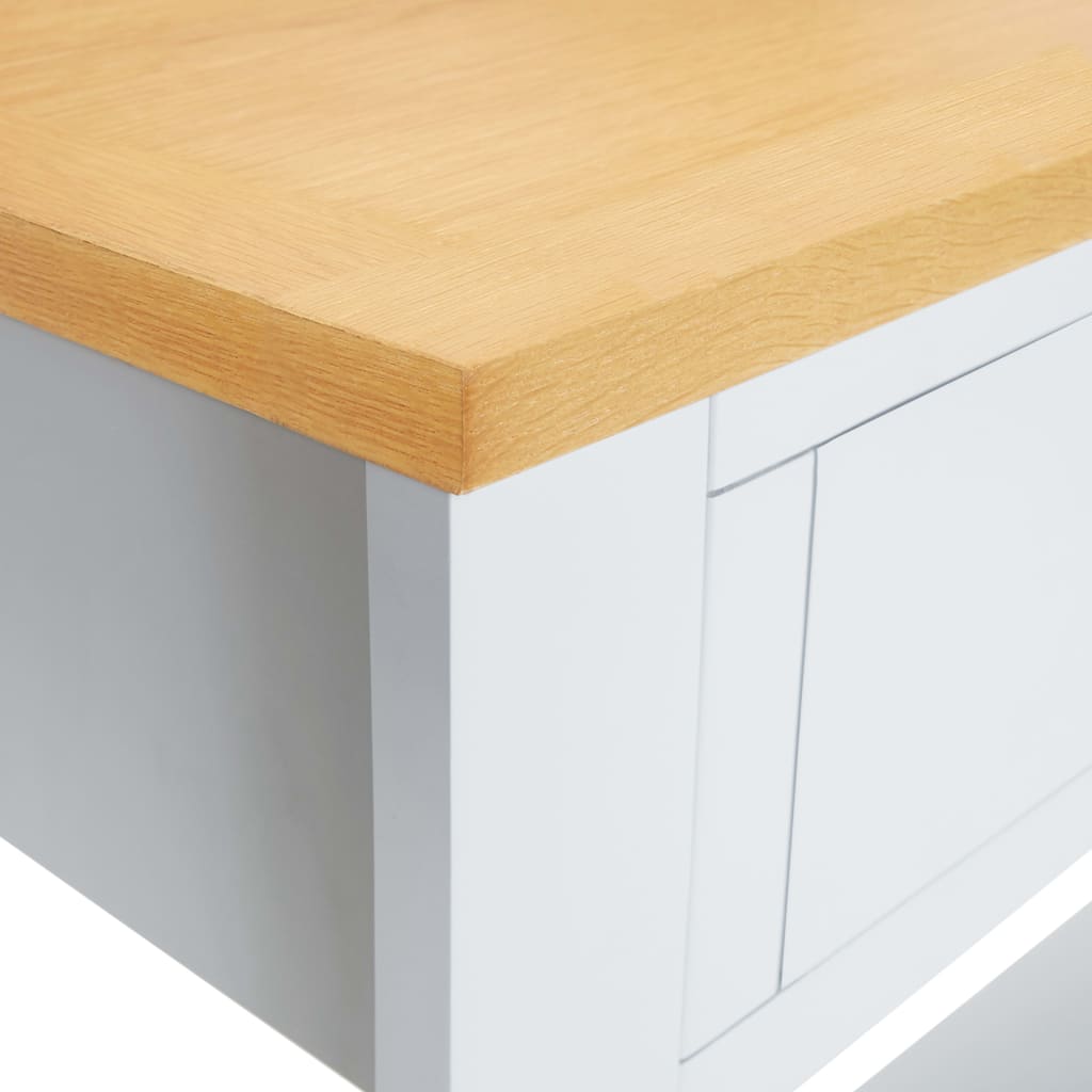 Konsolentisch 118x35x77 cm Massivholz Eiche