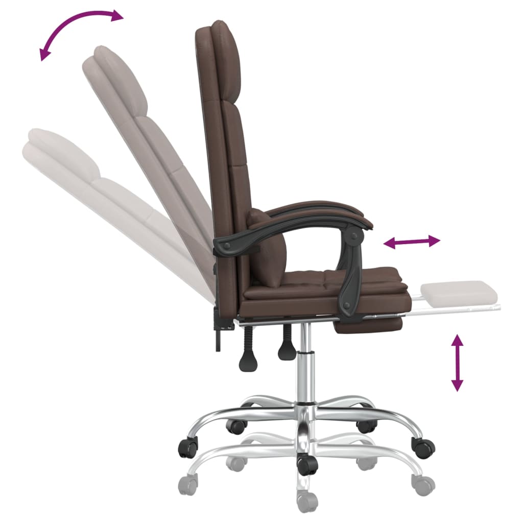 Bürostuhl mit Massagefunktion Schwarz Kunstleder