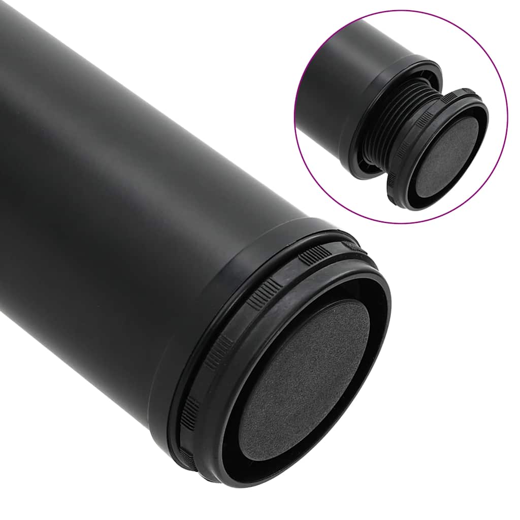 4x höhenverstellbares Tischbein Chrom 710 mm