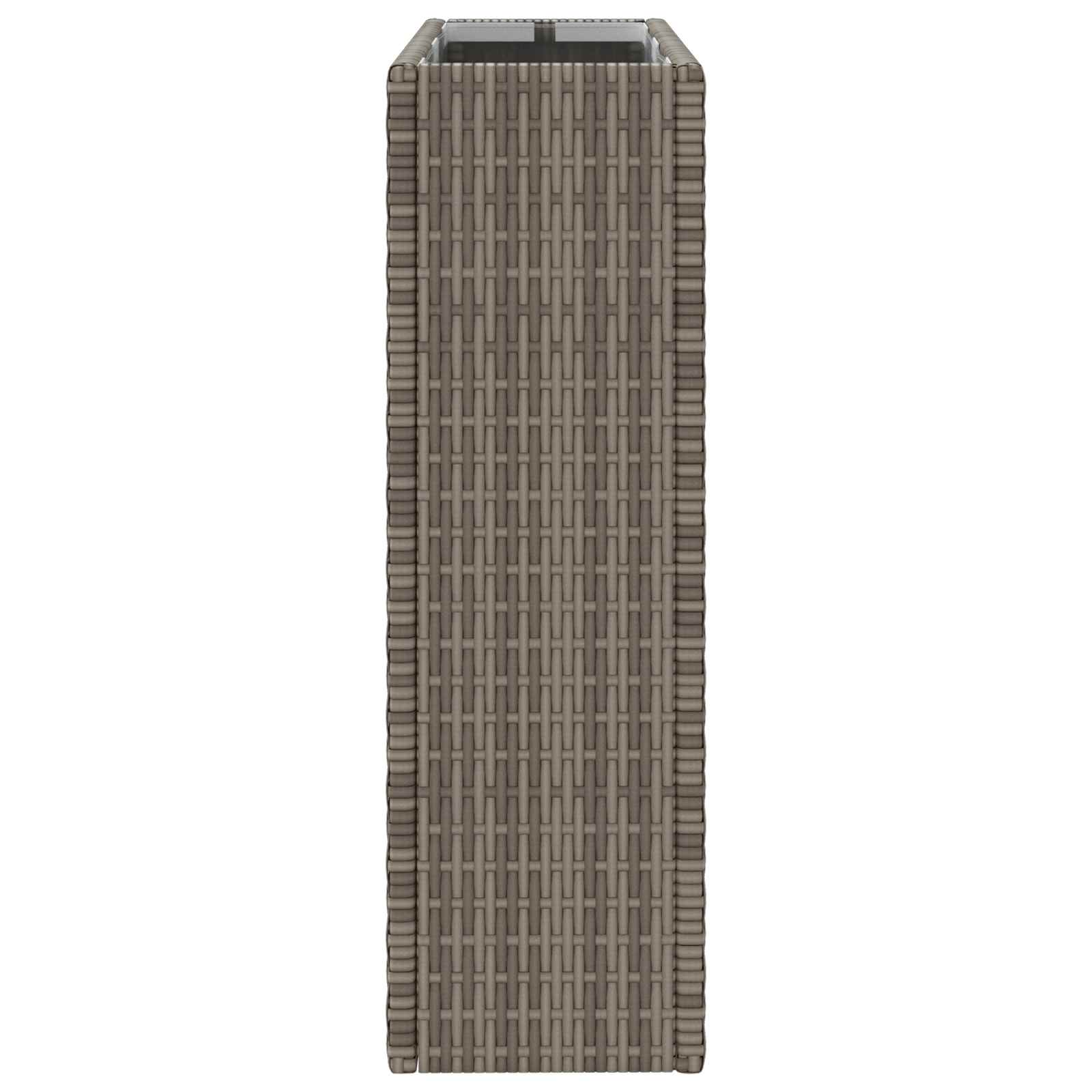 Hoher Pflanzkübel Schwarz 55 x 22 x 70 cm Poly-Rattan