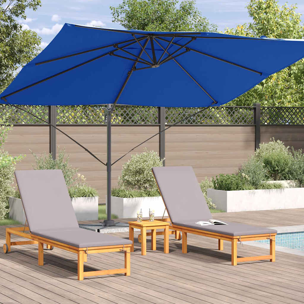 Sonnenschirm Sand 351 x 250 x 260 cm Polyester und Aluminium
