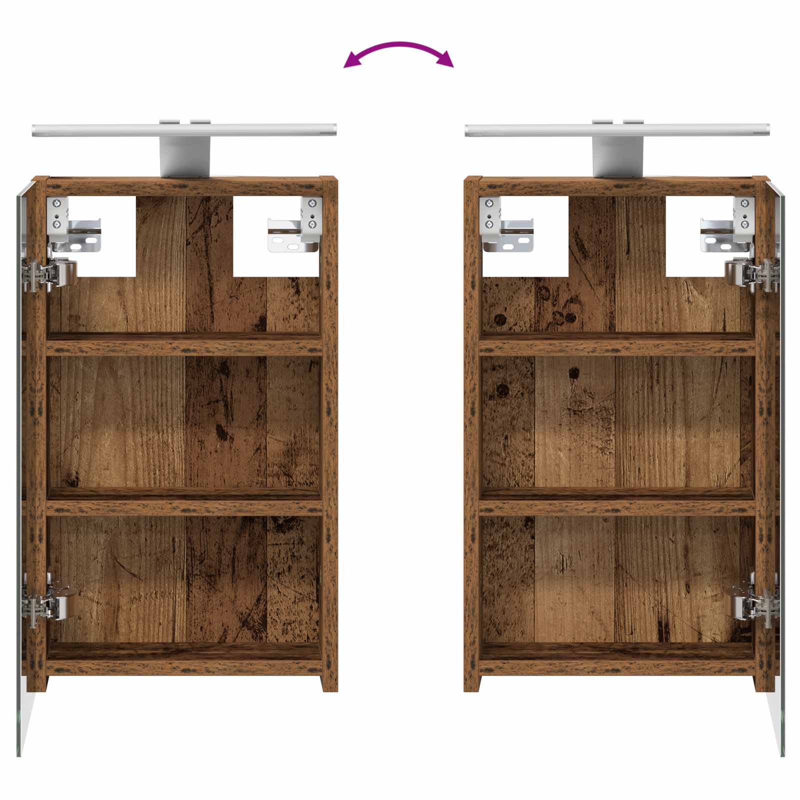 Badezimmerschrank-Set 3 pcs 80 x 10,5 x 50 cm Holzwerkstoff