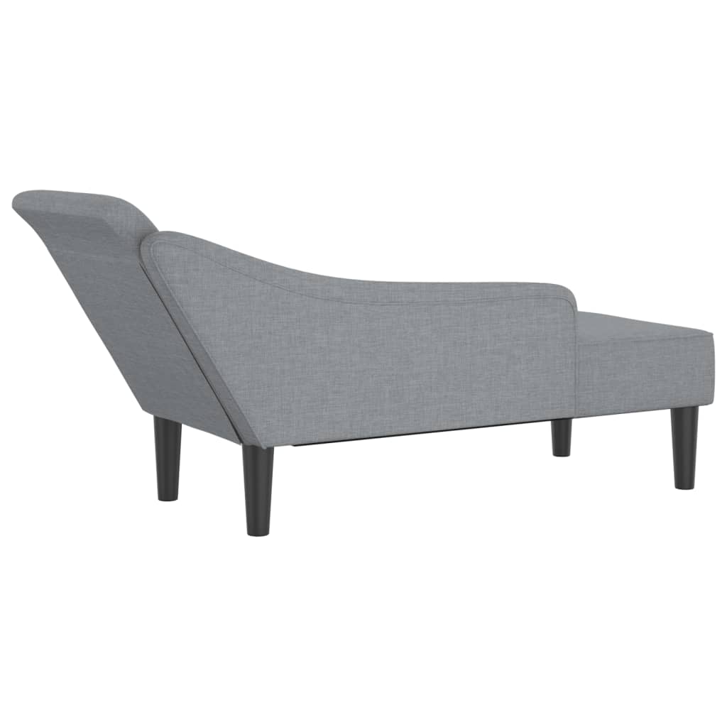 Chaiselongue mit Kissen Weinrot Stoff