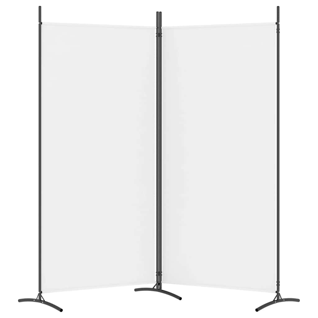 3-tlg. Raumteiler Weiß 260x180 cm Stoff