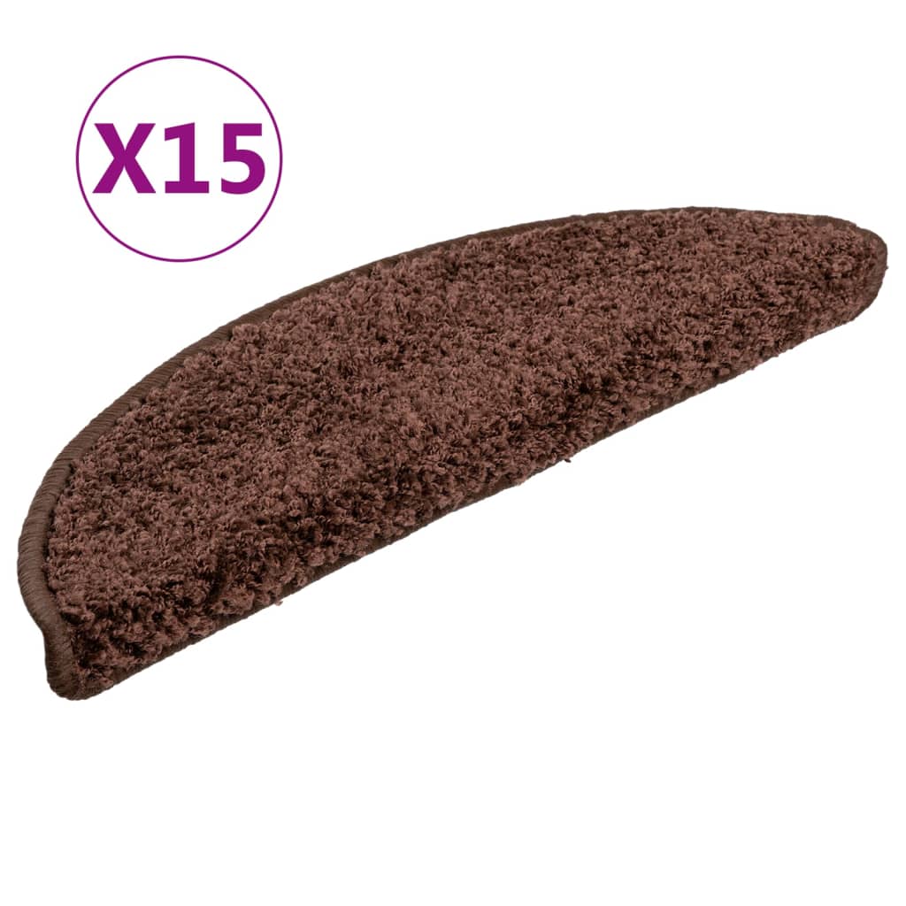 Stufenmatten 15 Stk. 56x17x3 cm Grau Halbrund