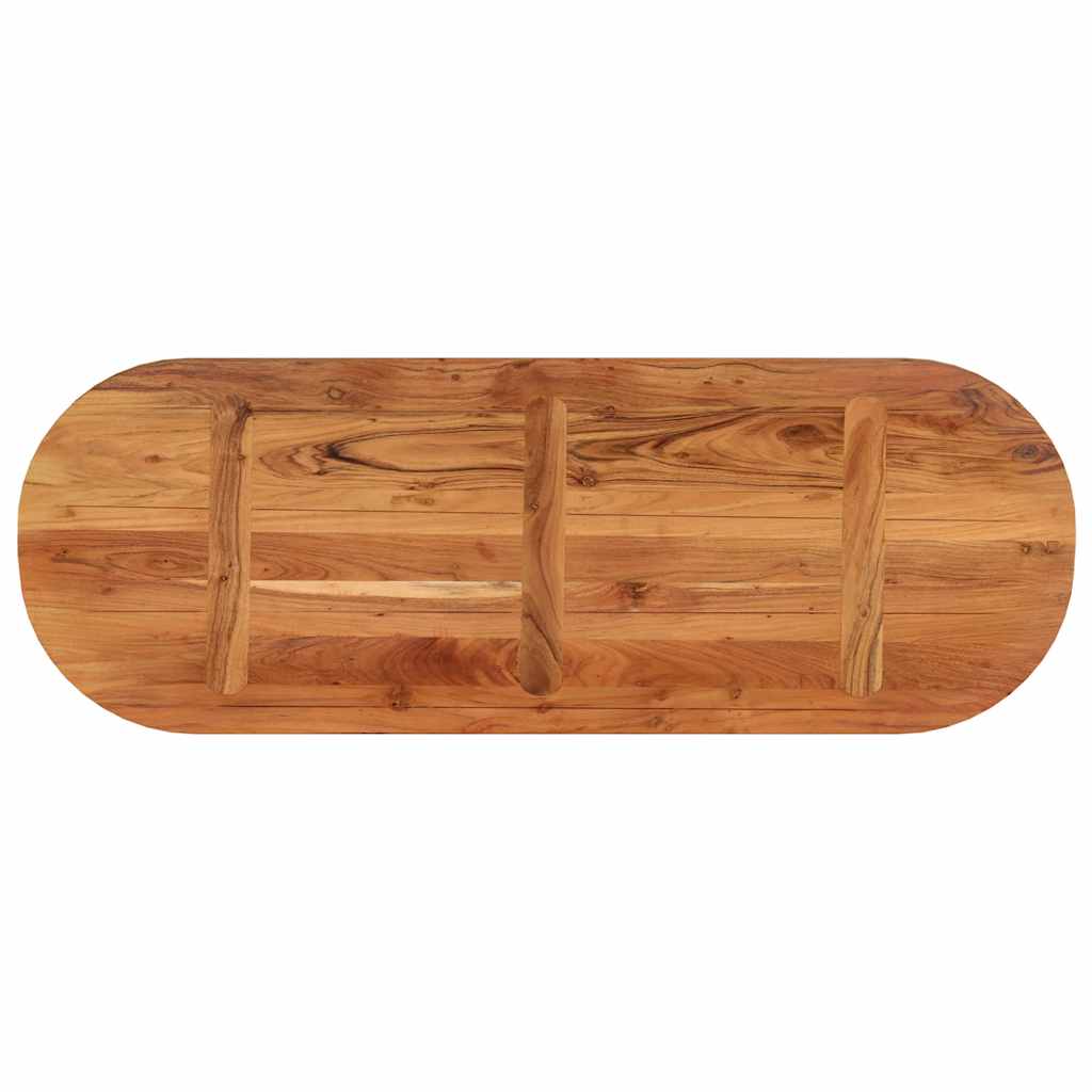 Tischplatte 110x40x2,5 cm Oval Massivholz Mango