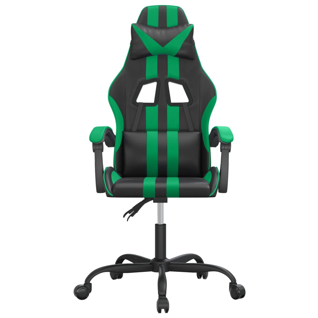 Gaming-Stuhl Drehbar Schwarz und Blau Kunstleder