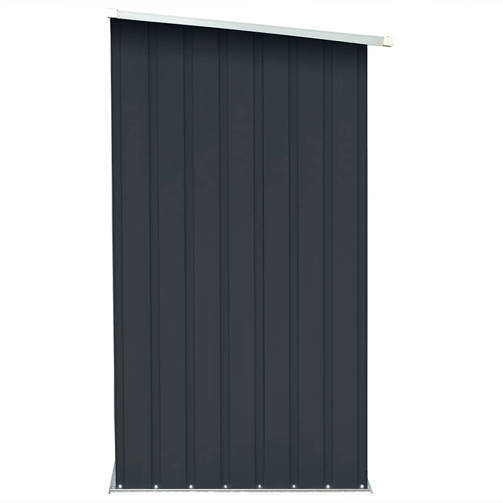 Brennholzlager Verzinkter Stahl 163 x 83 x 154 cm Grau