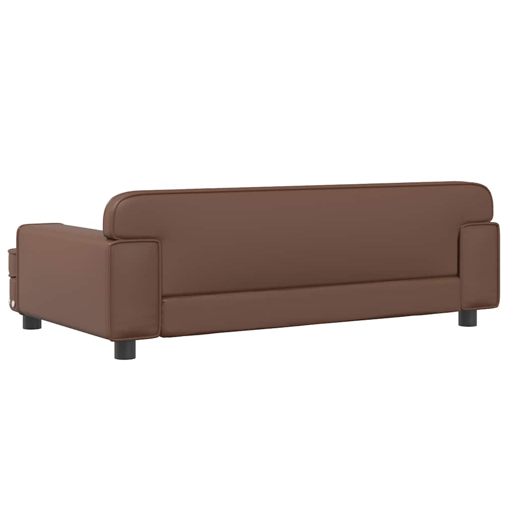 Kindersofa Schwarz 90x53x30 cm Kunstleder