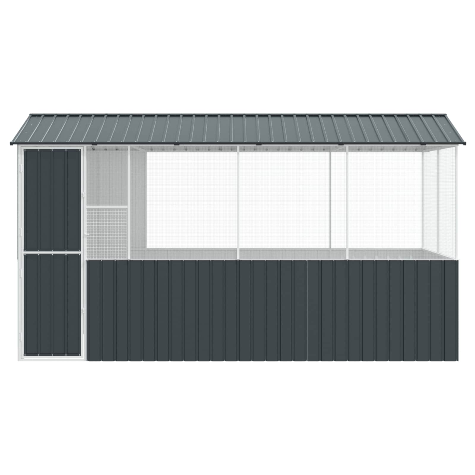 Vogelkäfig Anthrazit 215 x 209 x 230 cm Verzinkter Stahl