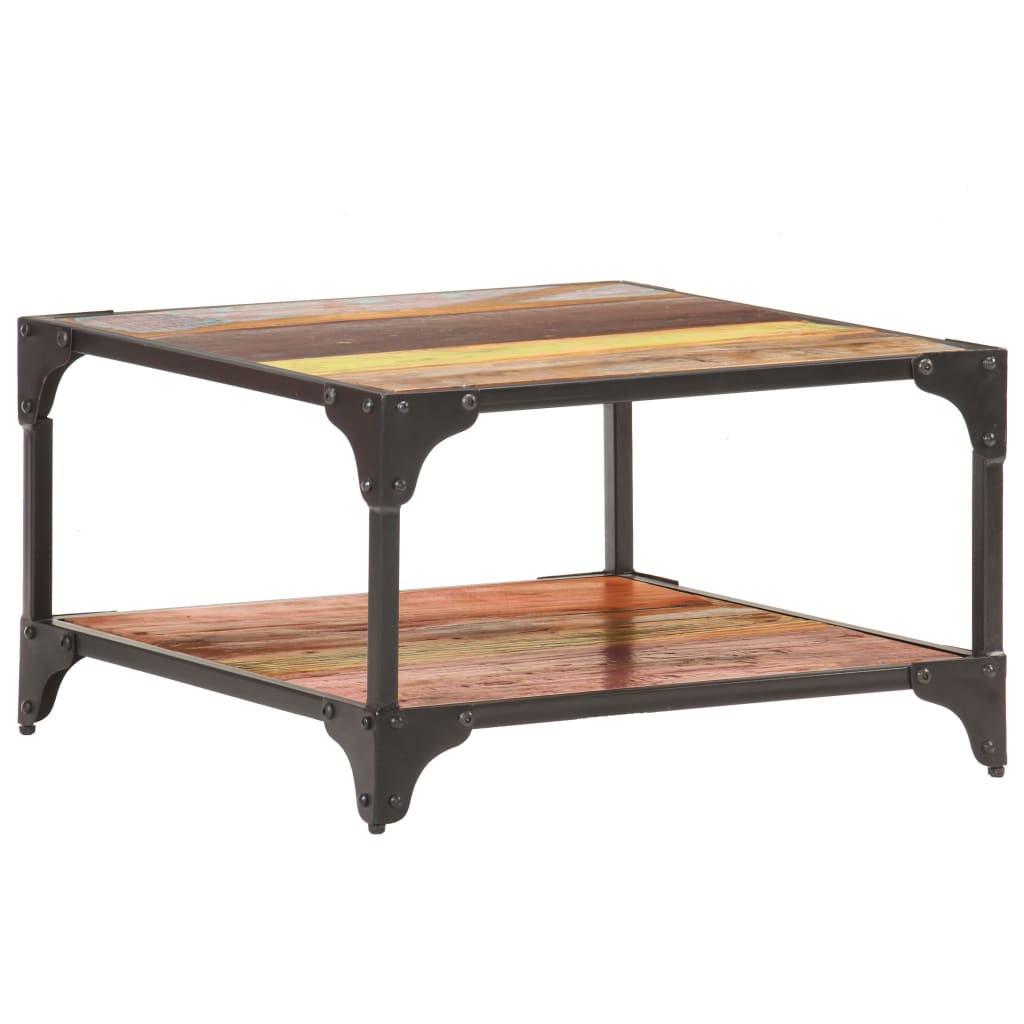 Couchtisch 40x40x36 cm Raues Mango-Massivholz