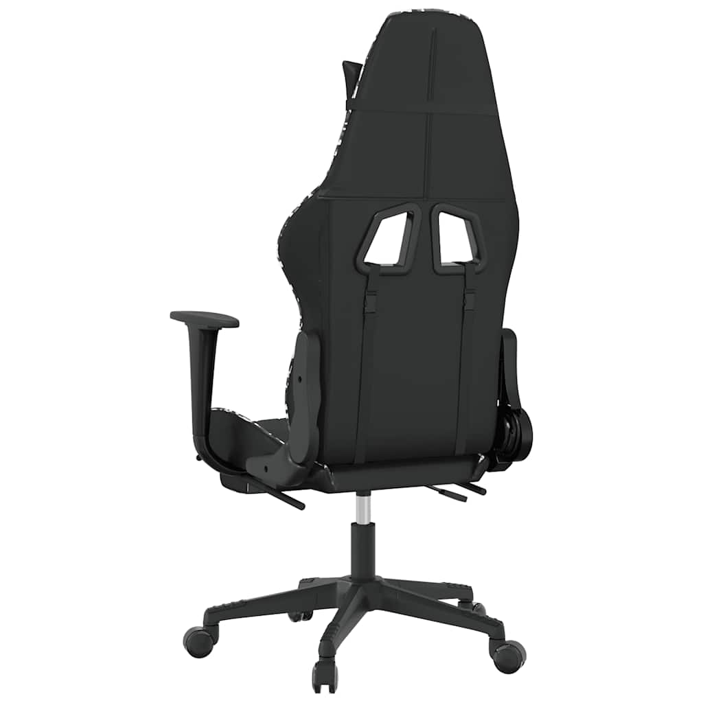 Gaming-Stuhl mit Massagefunktion Schwarz und Blau Kunstleder