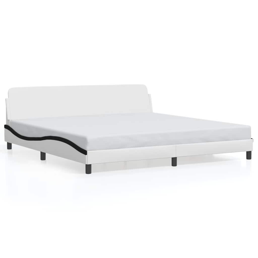 Bettgestell "Dover" Schwarz 80x200 cm Kunstleder