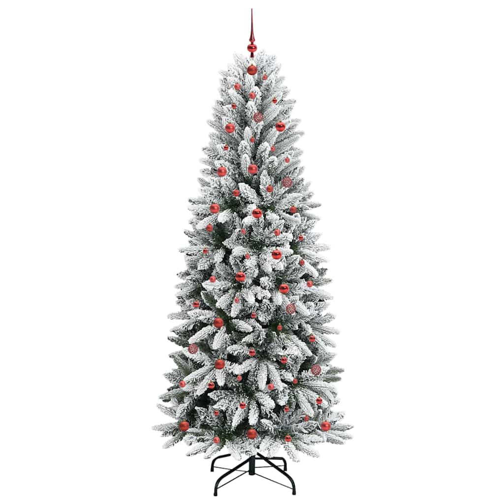 Künstlicher Weihnachtsbaum mit 150 LEDs mit Ständer Weiß 120 cm
