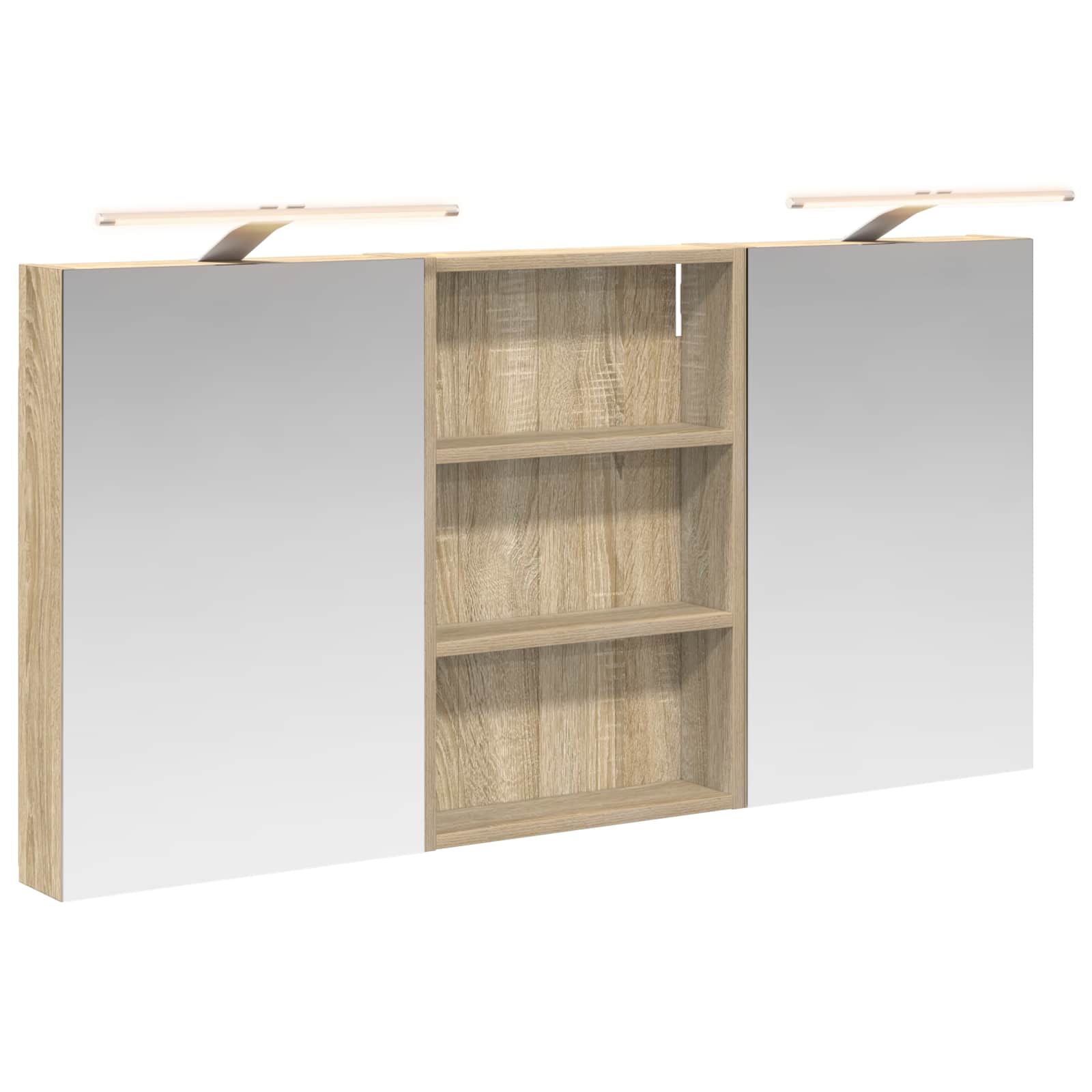 Badezimmerschrank-Set 3 pcs 80 x 10,5 x 50 cm Holzwerkstoff