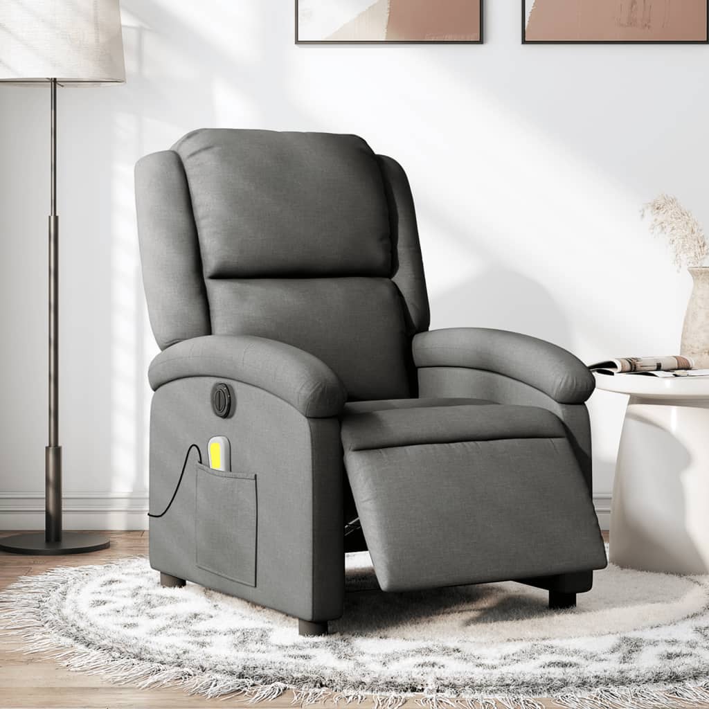 Relaxsessel Elektrisch Hellgrau Stoff