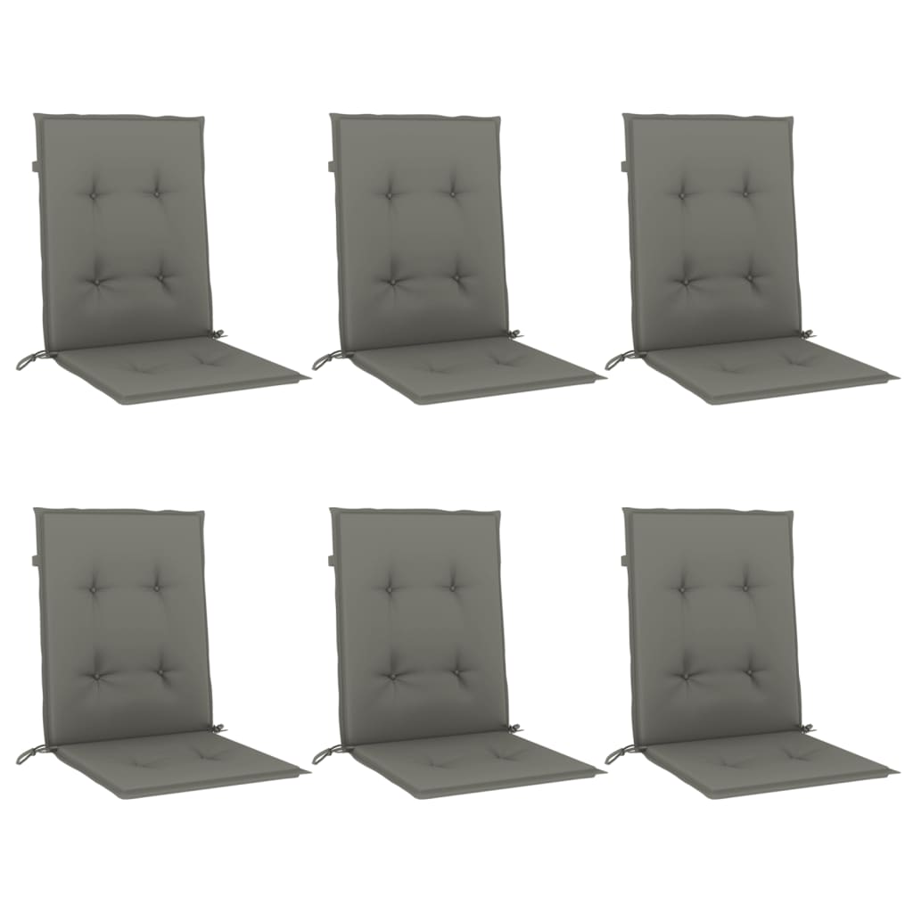 Niedriglehner-Auflagen 2 Stk Melange Anthrazit 100x50x7cm Stoff