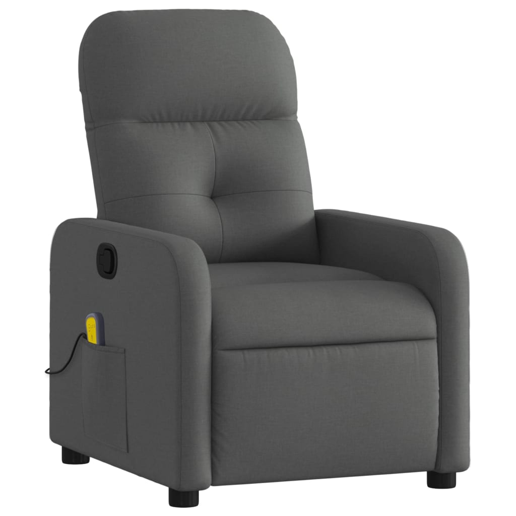 Massage-Relaxsessel, hellgrauer Stoff