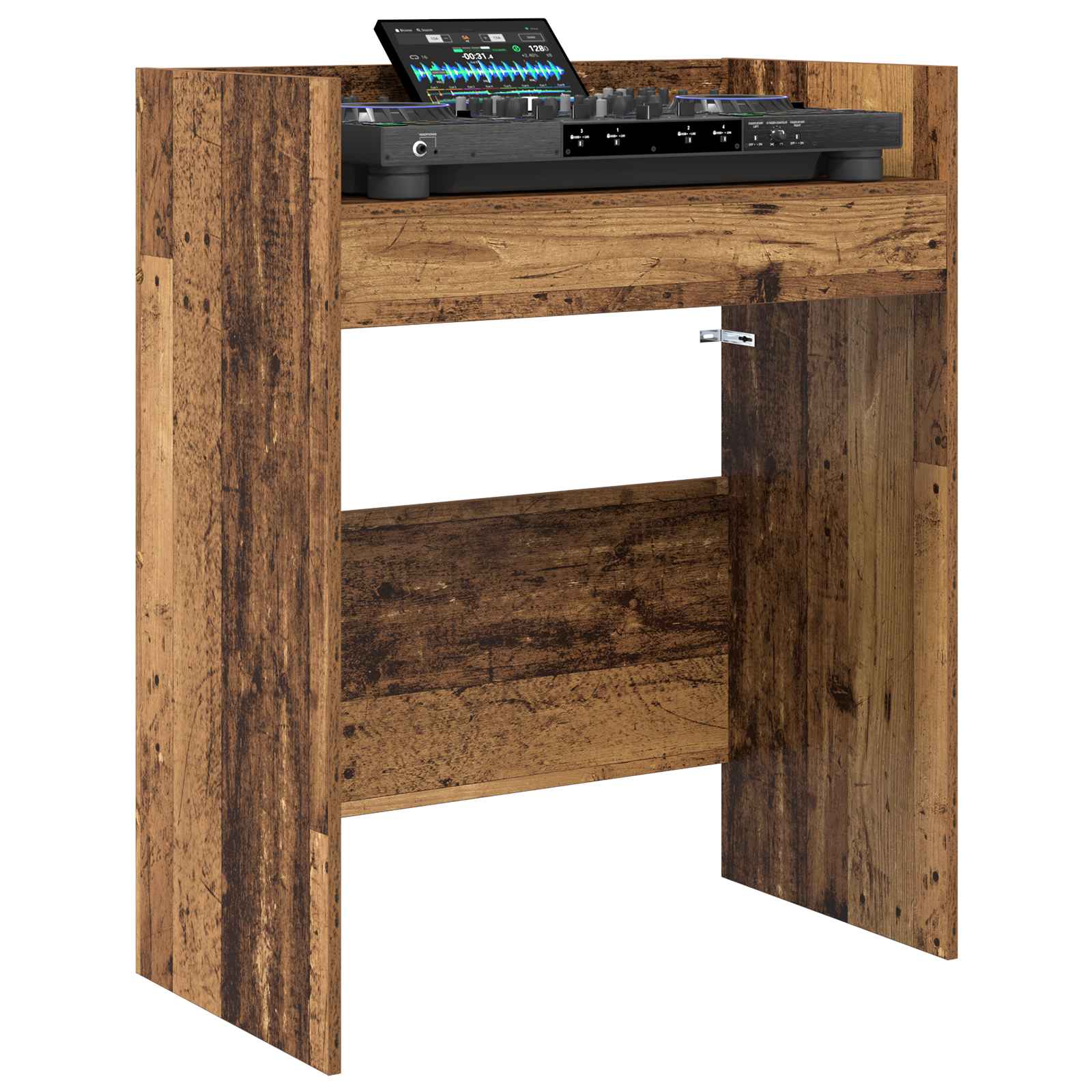 DJ Tisch Weiß 102 x 45 x 102 cm Holzwerkstoff