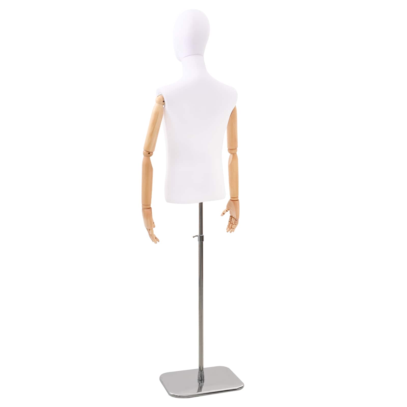 Verstellbare Mannequin 165-213 cm mit Fuß Weiblich PP Weiß