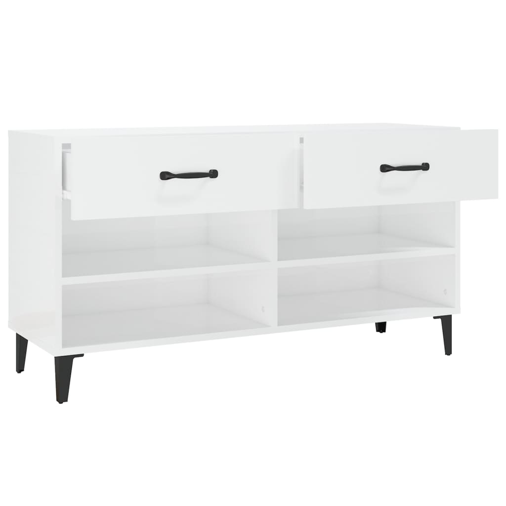 Schuhschrank Weiß 102x35x55 cm Holzwerkstoff