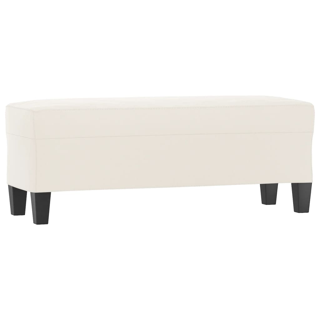 Sitzbank Hellgrau 70x35x41 cm Mikrofasergewebe