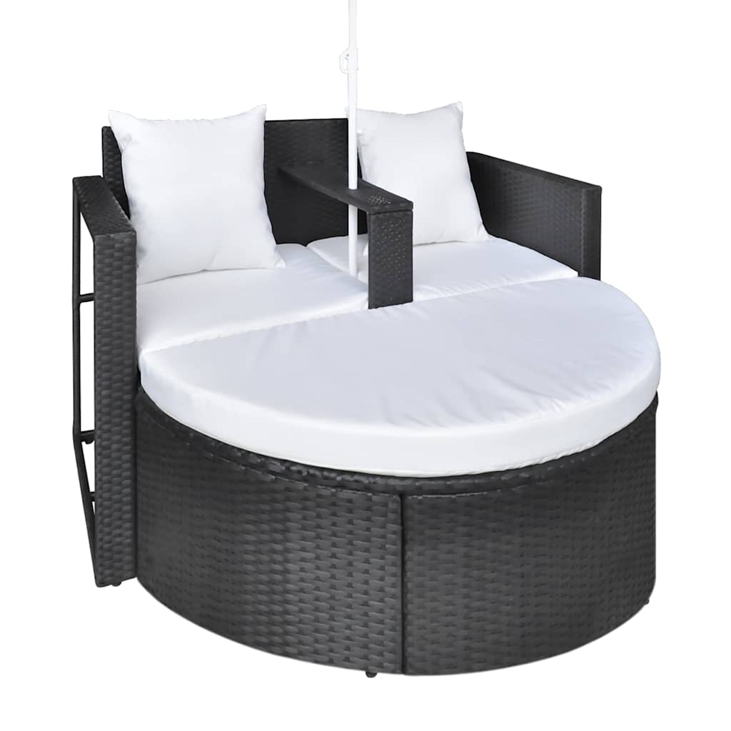 Garten-Sofa mit Kissen 8 pcs Beige und Hellgrau Poly-Rattan