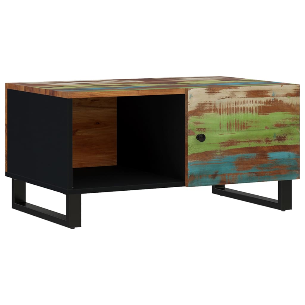 Couchtisch 80x50x40 cm Massivholz Akazie & Holzwerkstoff
