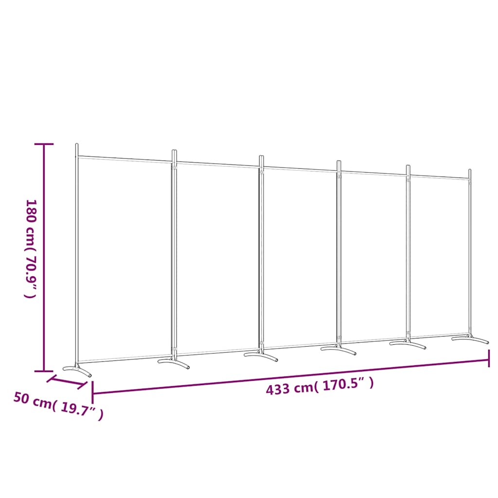 3-tlg. Raumteiler Weiß 260x180 cm Stoff