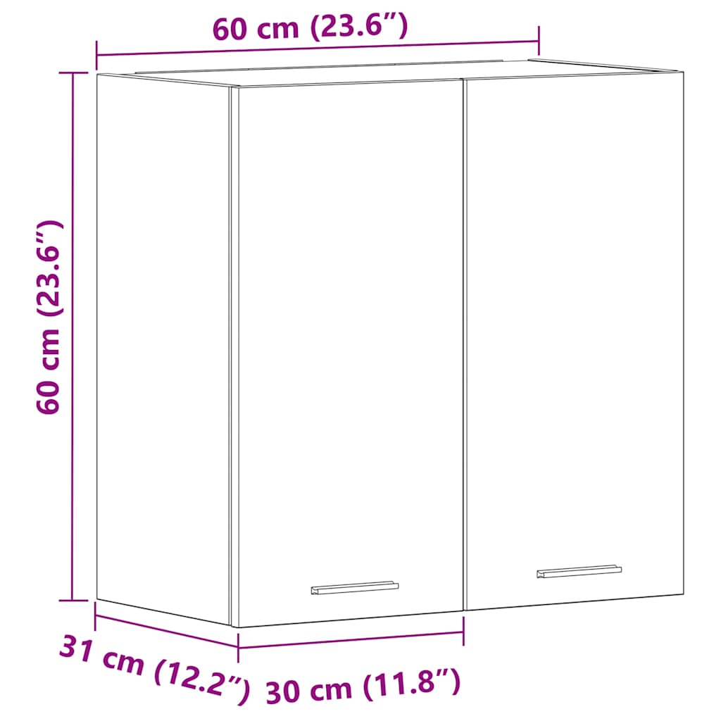 Unterschrank Lyon Weiß 60x46x81,5 cm Holzwerkstoff