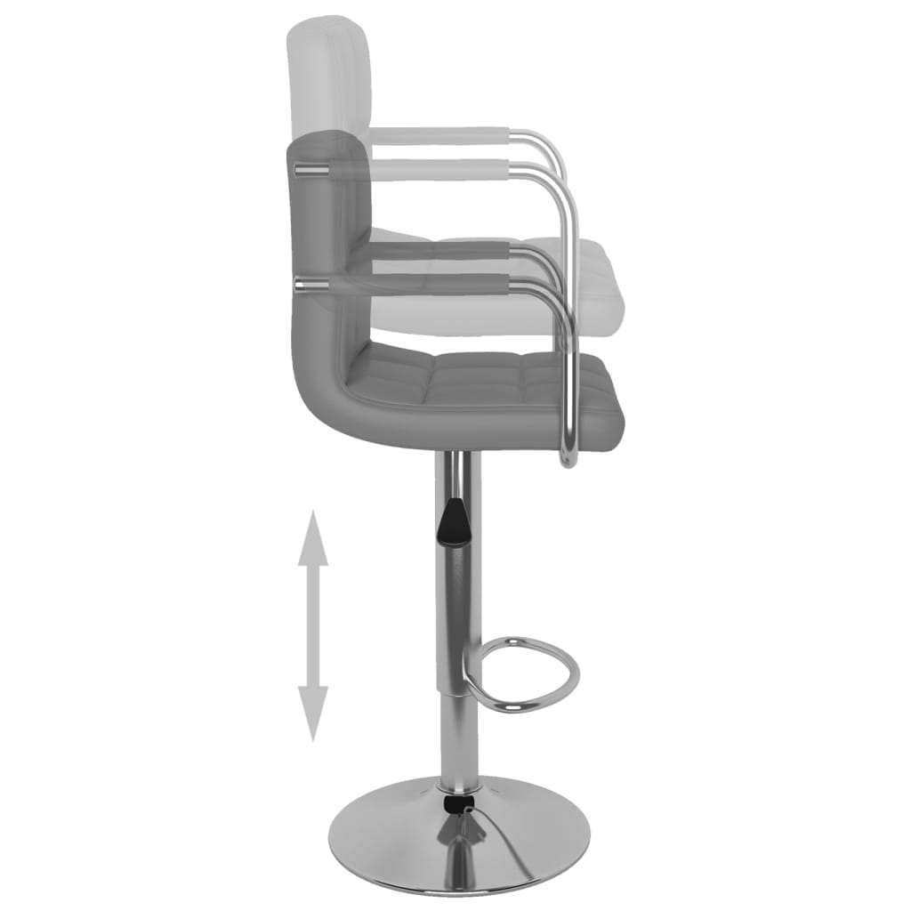 Barhocker 2 Stk. Rot Kunstleder