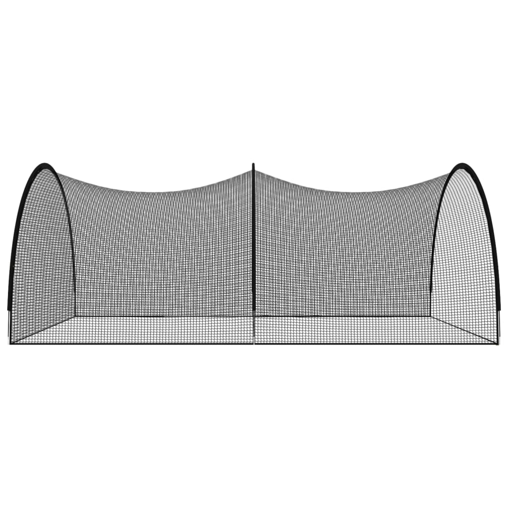 Baseball-Schlagkäfig Schwarz 600x400x250 cm Polyester