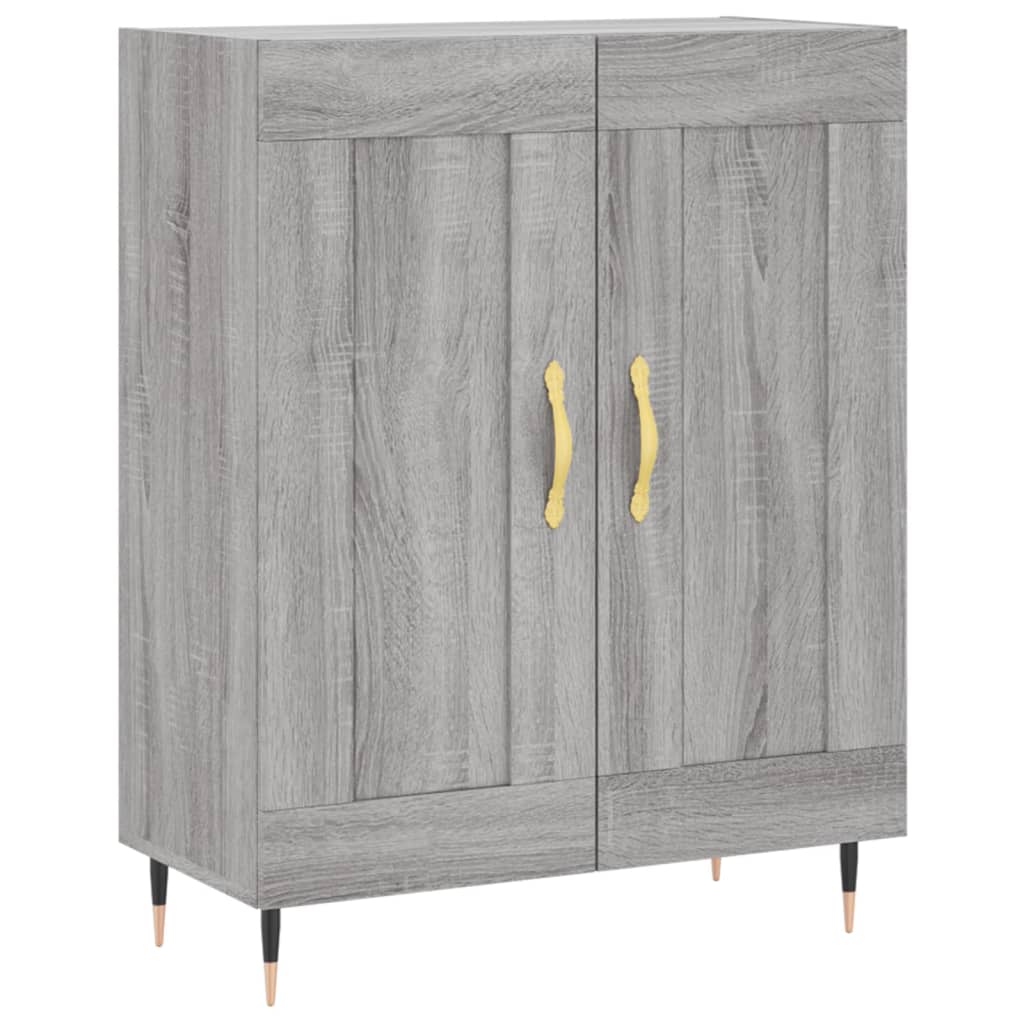 Highboard Betongrau 69,5x34x180 cm Holzwerkstoff