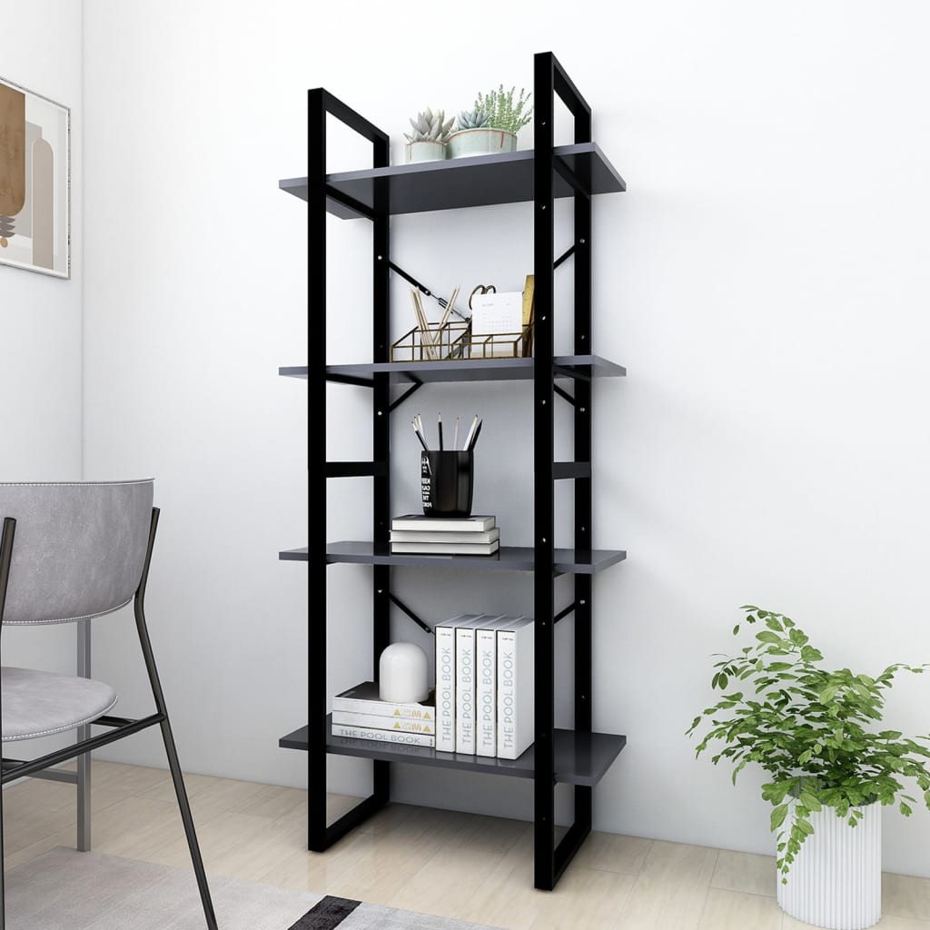 Bücherregal 2 Fächer Weiß 60x30x70 cm Holzwerkstoff