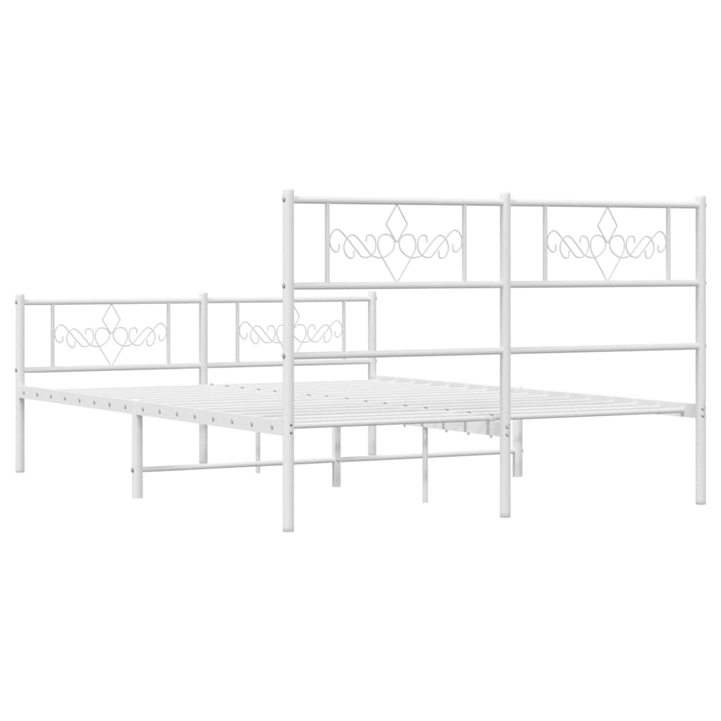 Bettgestell mit Kopfteil Metall Schwarz 100x190 cm