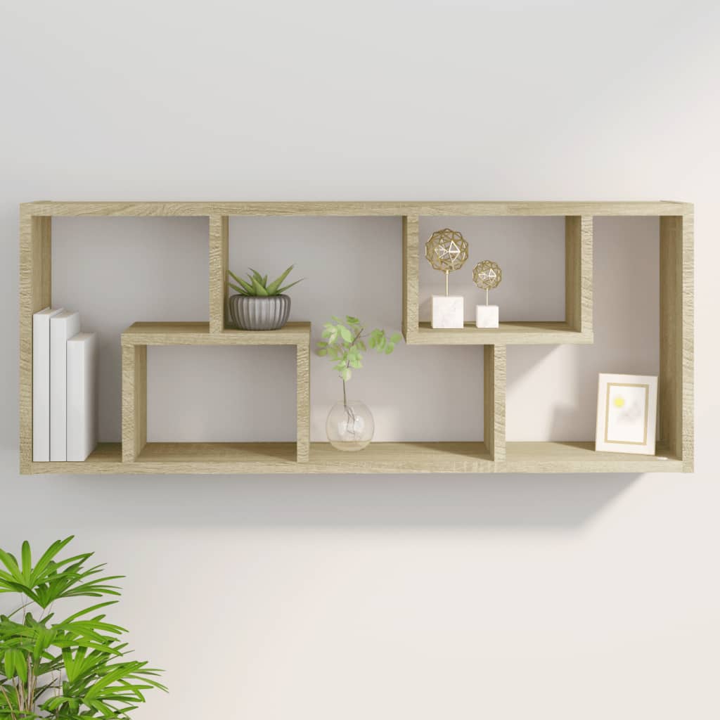 Wandregal Weiß 36x16x90 cm Holzwerkstoff