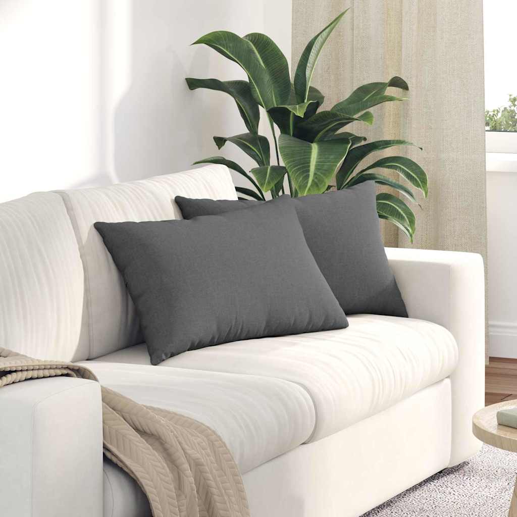 Sofakissen 2 pcs Hellgrau 50 x 30 cm Stoff