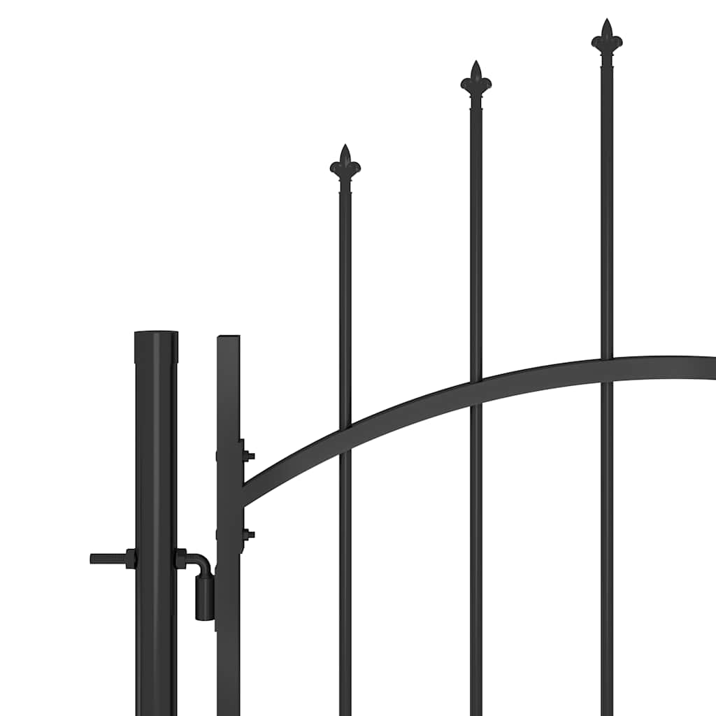 Gartentor Woerden Stahl 1x1 m Schwarz