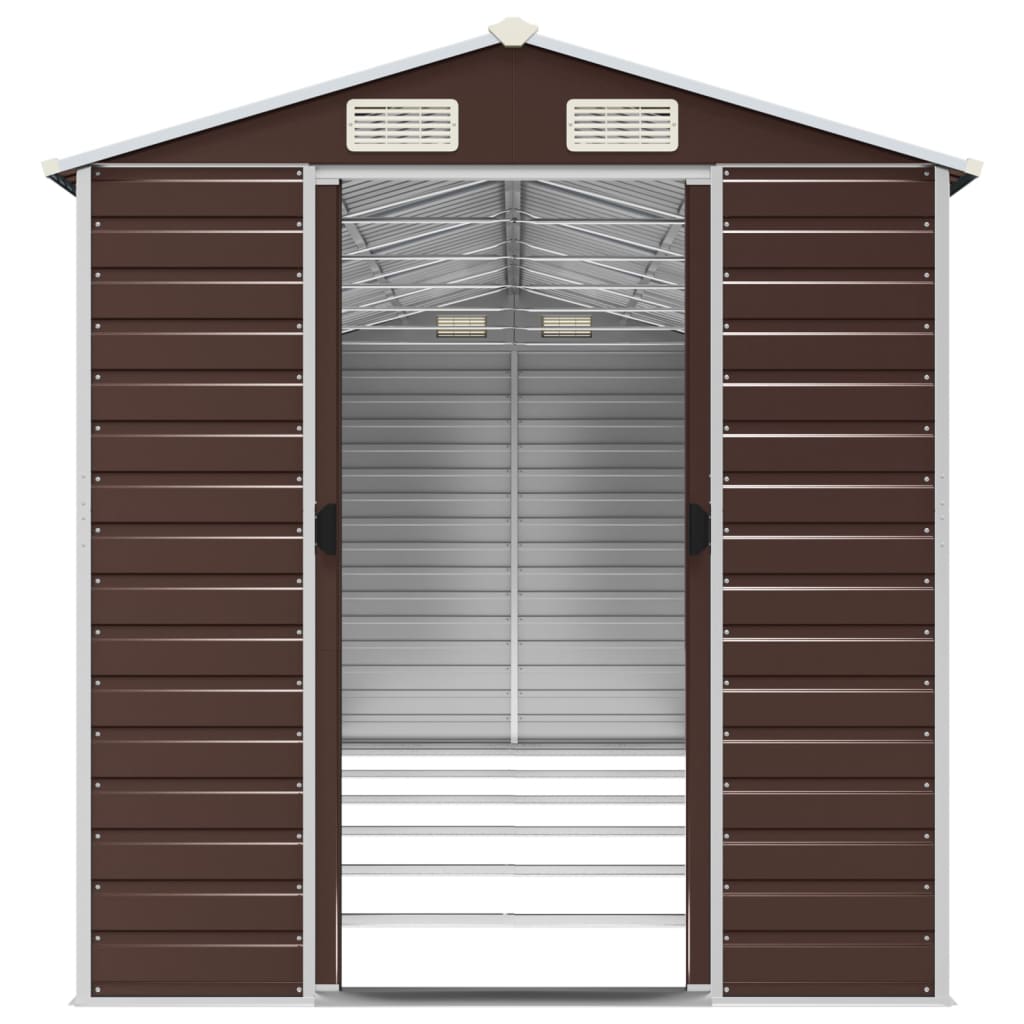 Gerätehaus Grün 191x130x198 cm Verzinkter Stahl
