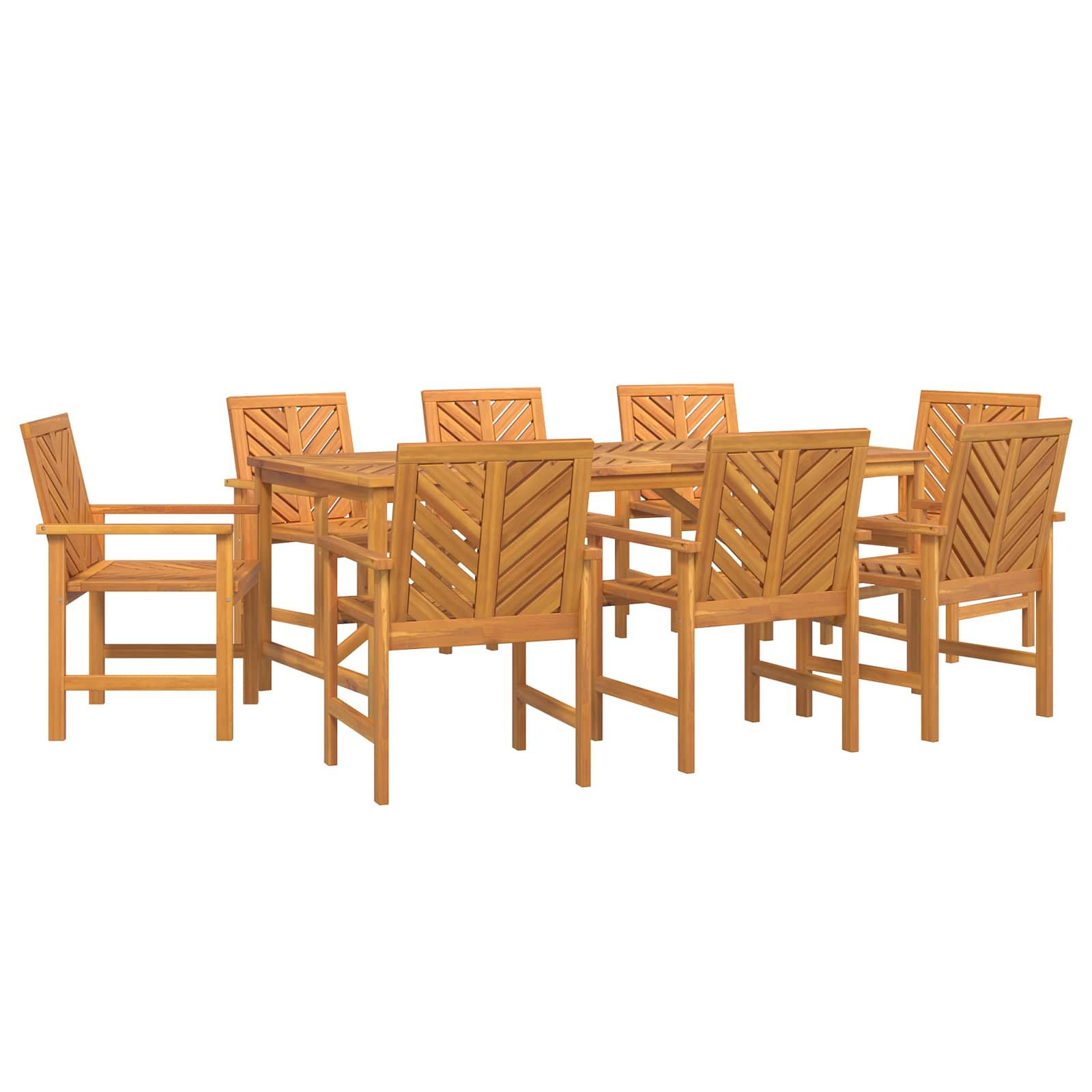 Garten Essgruppe 3 Stk. Braun Massivholz Akazie
