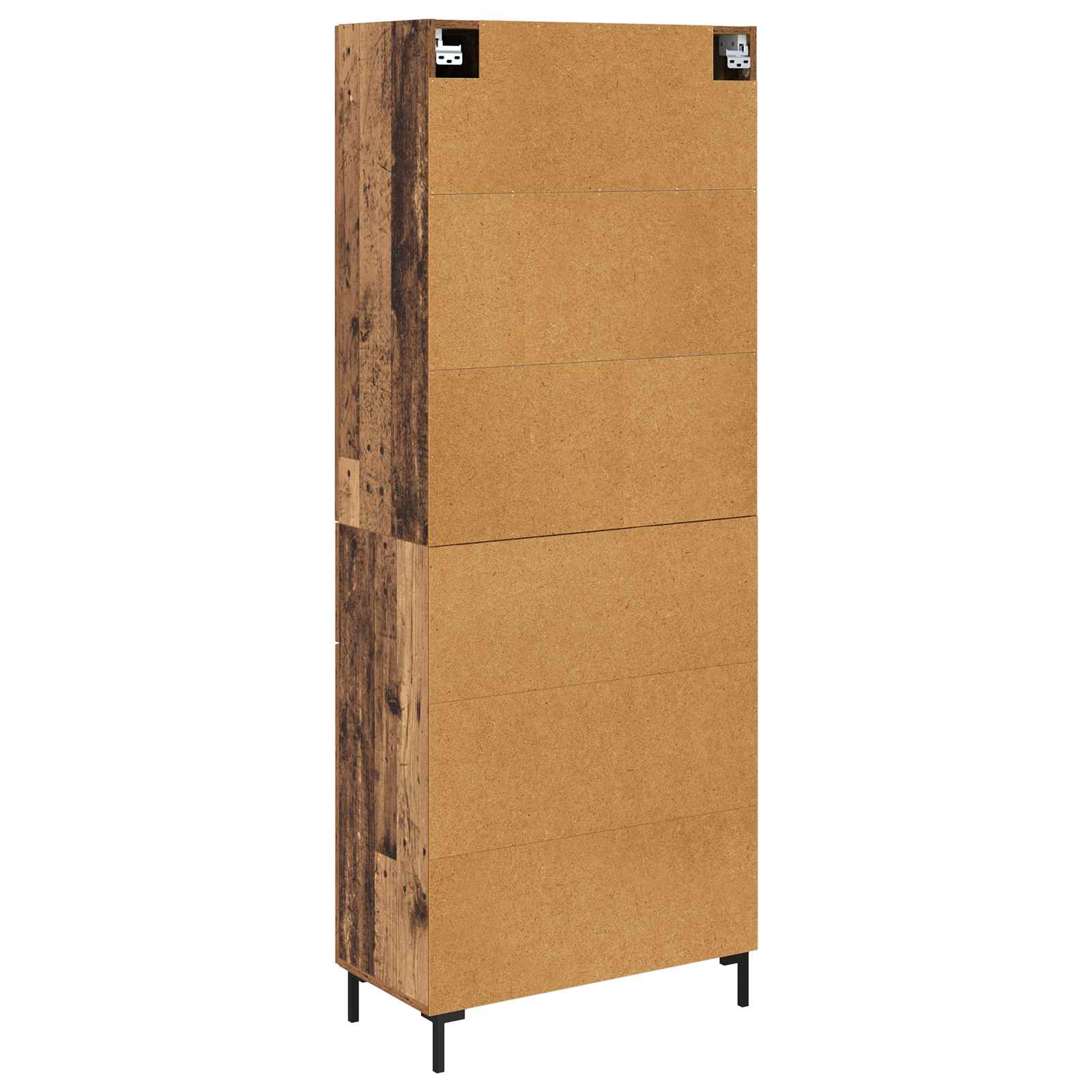 Highboard Betongrau 69,5x34x180 cm Holzwerkstoff