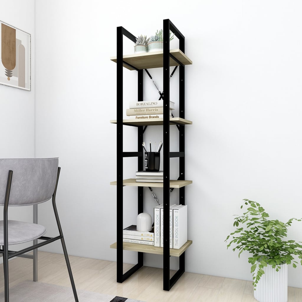 Bücherregal 2 Fächer Weiß 40x30x70 cm Holzwerkstoff