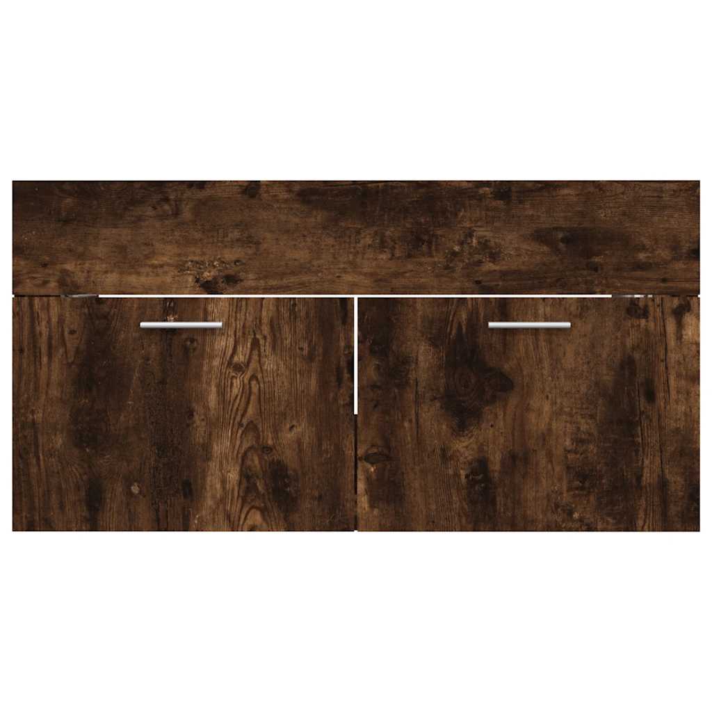2-tlg. Badmöbel-Set Weiß Holzwerkstoff