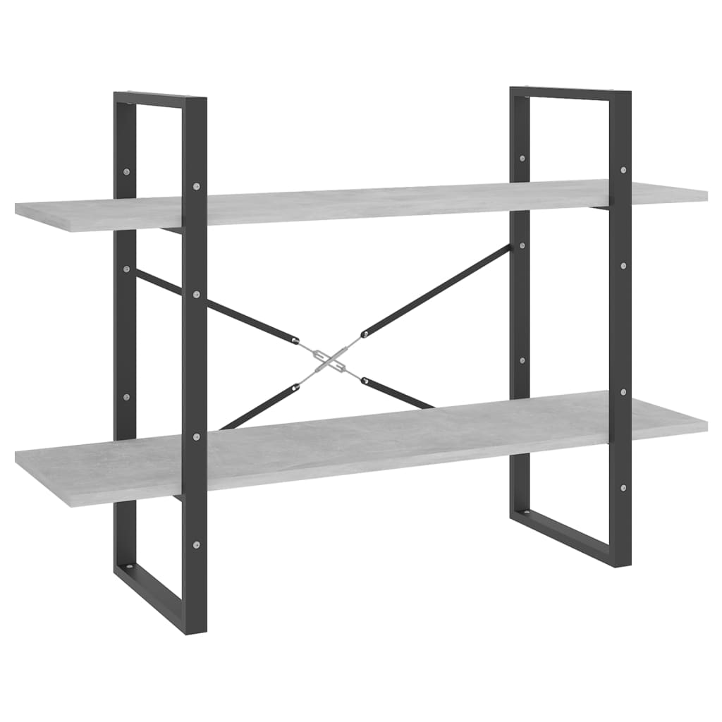 Bücherregal 2 Fächer Weiß 100x30x70 cm Holzwerkstoff