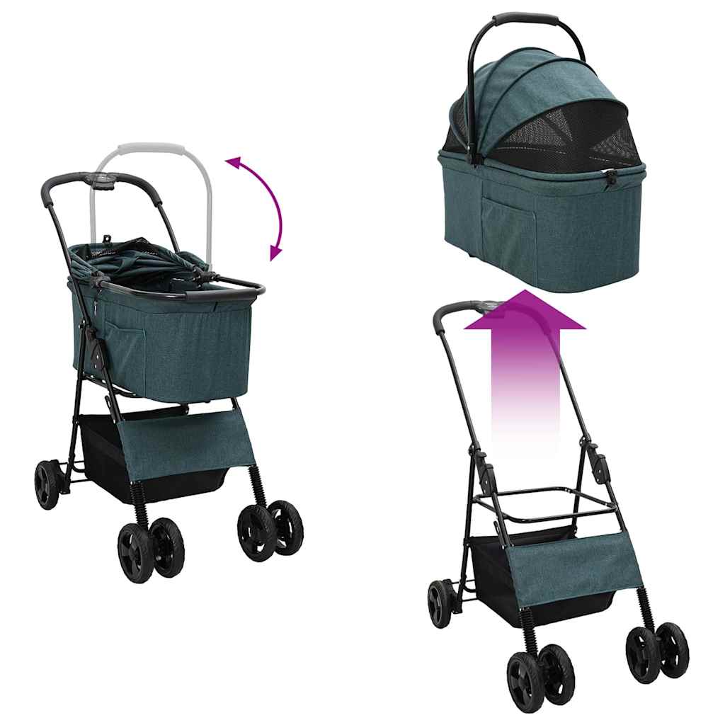 Faltbarer Haustierwagen Rosa 81 x 47 x 99 cm Polyester