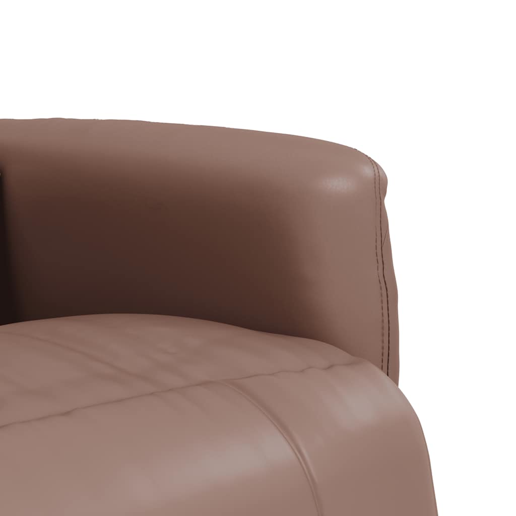 Massagesessel mit Fußteil Creme Kunstleder