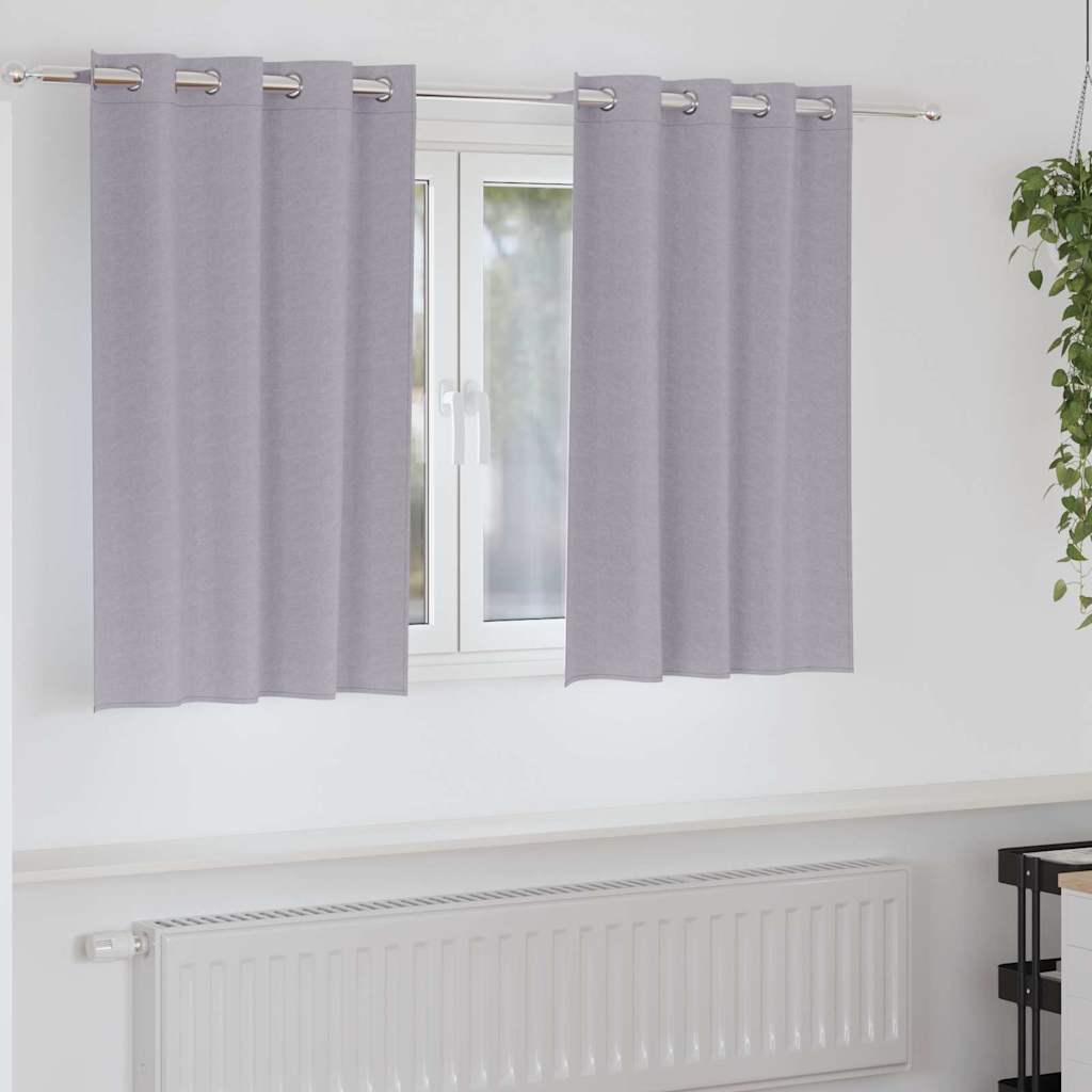 Verdunkelungs-Vorhänge mit Ringen 2 pcs Beige 140 x 140 cm