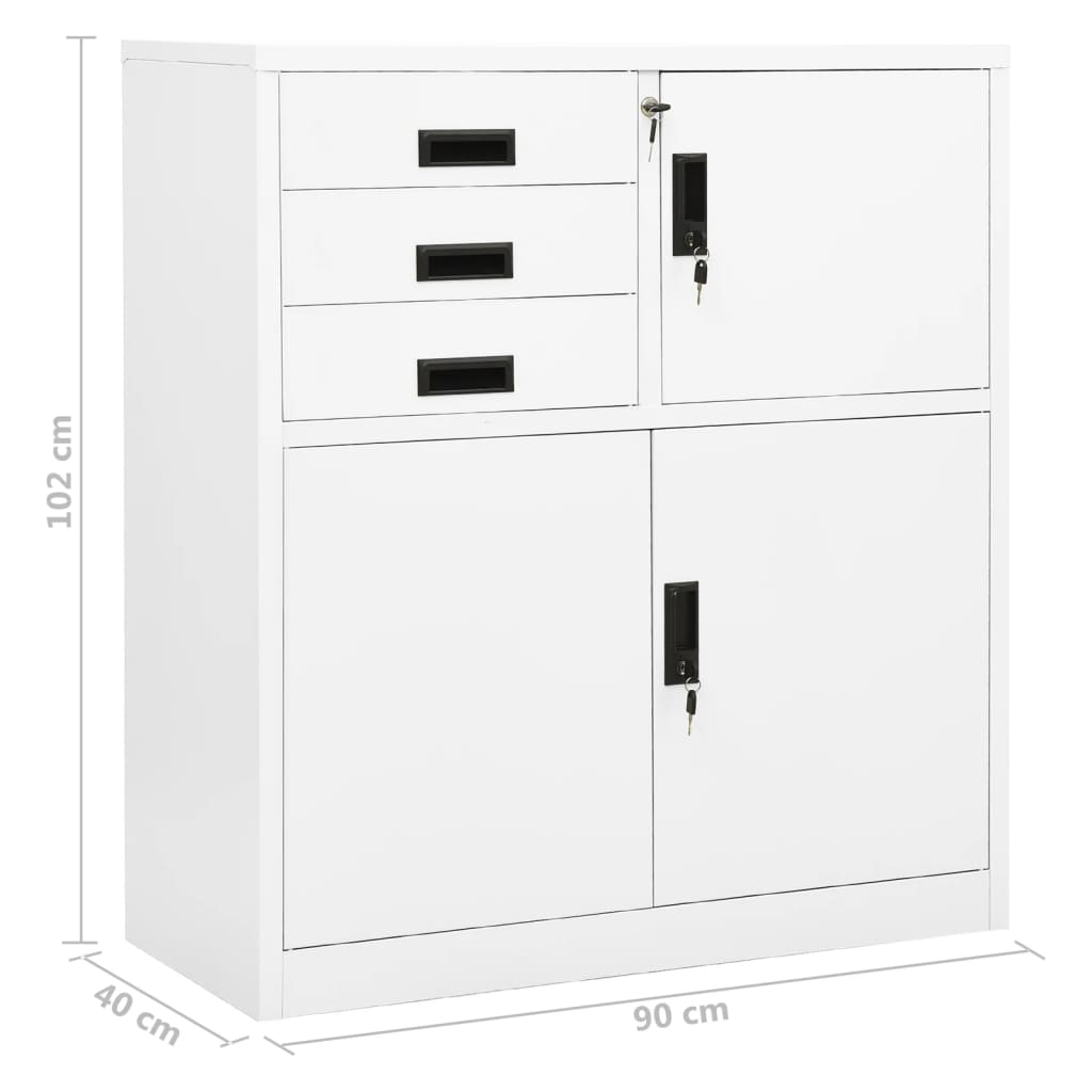 Büroschrank mit Pflanzkasten Anthrazit 90x40x125 cm Stahl