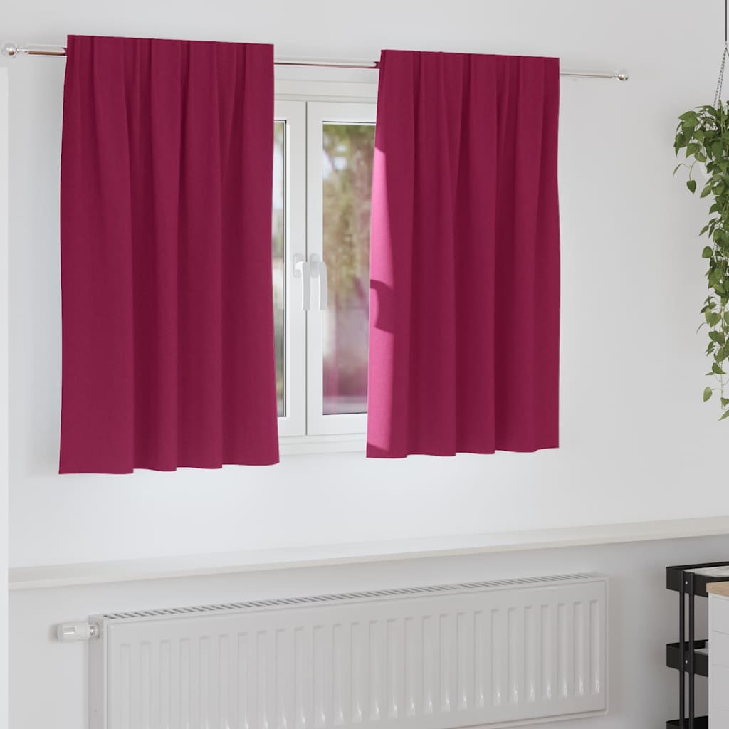 Verdunkelungs-Vorhänge mit Ringen 2 pcs Beige 140 x 140 cm